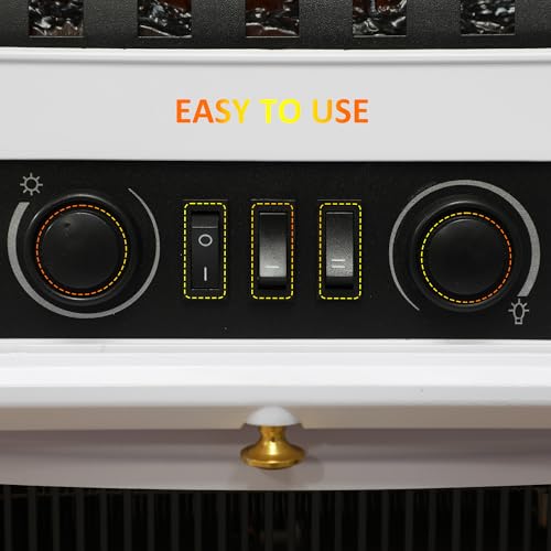 Homcom US820-356V80WT0131 Electric Fireplace Stove, 22 Inch Freestanding Fireplace Heater thumb #6