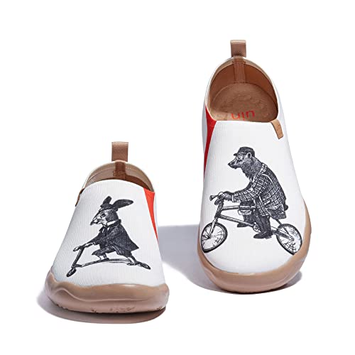 UIN Men's Loafers Painted Travel Shoes Slip On Knitted Walking Shoes Casual Lightweight Comfort Fashion Sneaker Toledo4