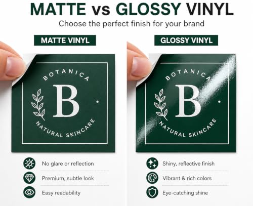 Image of Personalized Logo Stickers for Business Customized Sticker Vinyl Labels customised for Customized Logo Stickers for Small Business | Peel & Stick Labels (Square)