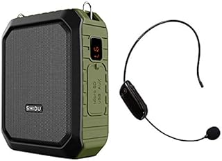 Wireless Voice Amplifier Bluetooth Teacher Microphone 18W Waterproof Portable Voice Amplifier Headset Mic Rechargeable Voice Enhancer Personal Microphone for Classroom Outdoors