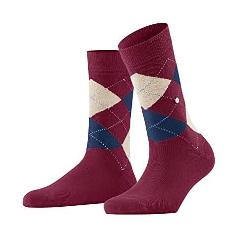 Calcetines de mujer Burlington Queen de algodón orgánico a cuadros Cover