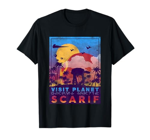 Star Wars Rogue One Vintage Visit Scarif Travel Poster T-Shirt