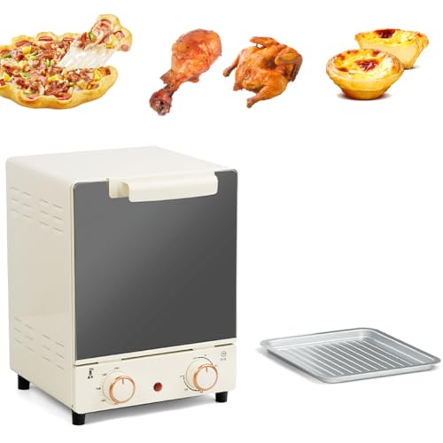 ZbOLi Vertical Countertop Oven, 15L Upgraded Multi-function Rotisserie Oven with 70-250 ℃ Adjustable Temperature, 3-Tier Smart Convection Oven with 60 Min Timer, for Baking Home