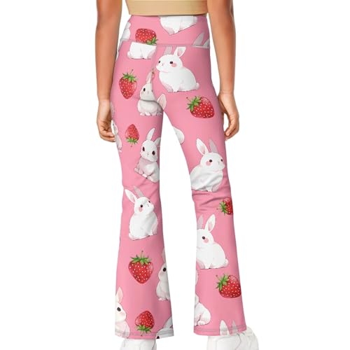 Spring Comfy Loose Bell Bottom Pants Leggings for Girls Cute Print High Waist Flare Yoga Pants Fall Casual Outfits4