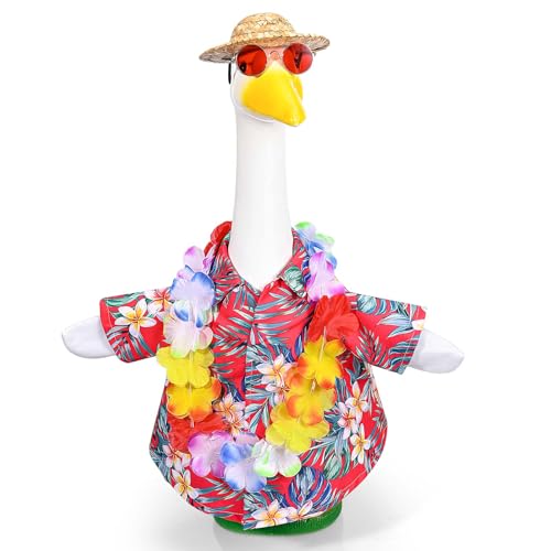 GANSHAYA Hawaiian Goose Outfit Summer Luau 23 inch Porch Goose