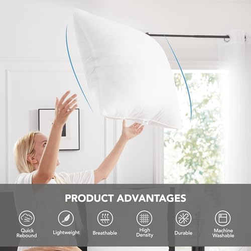 Deconovo USCS15765D-S316 2 Pack 16X16 Pillow Inserts, Square Pillow Sham Stuffer, Decorative Indoor Outdoor Throw Pillow Inserts/Fillers thumb #6
