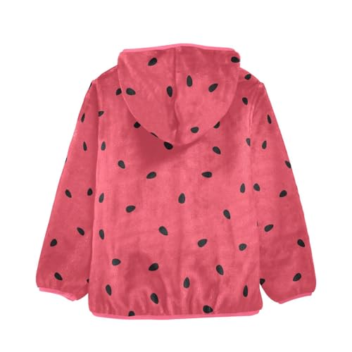 GuoChe Vector Watermelon Black Seeds Boy Hooded Fleece Jacket2