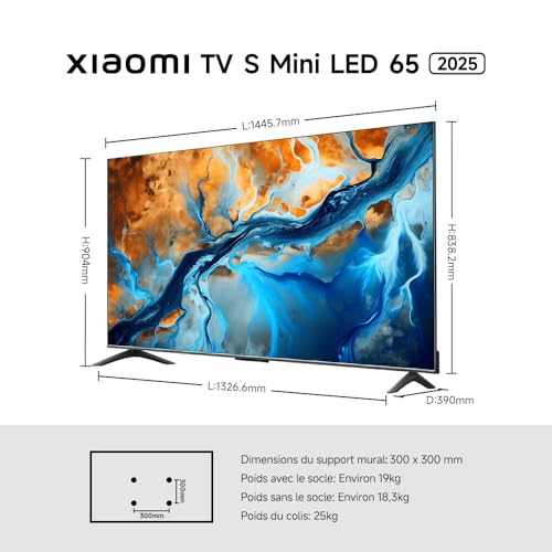 XIAOMI TV S Mini 65 2025, QLED, 65 inch, Mini LED, Dolby Vision, Dolby Atmos144Hz, 1200 nits