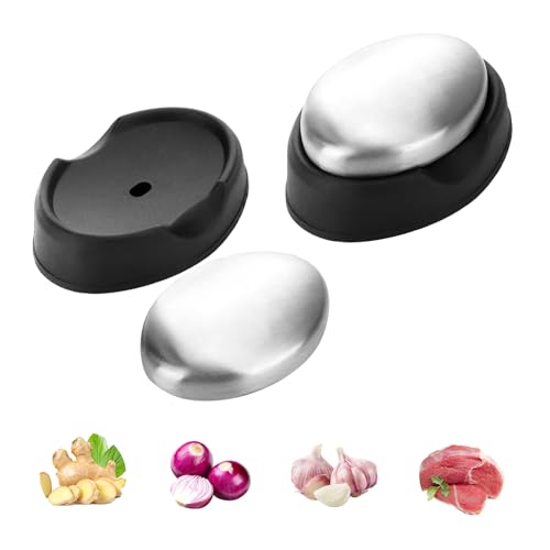2 Stück Edelstahlseife Set, Metallseife Edelstahlseife Gegen Gerüche Anti-Rost Küchenhelfer, Geruchsentferner Ohne Chemie, 6.4x4.7x2.1cm / 2.5x1.85x0.83inch, Küchenhelfer Silberfarben 2 Stück Edelstahlseife Set, Metallseife Edelstahlseife Gegen Gerüche Anti-Rost Küchenhelfer, Geruchsentferner Ohne Chemie, 6.4x4.7x2.1cm / 2.5x1.85x0.83inch, Küchenhelfer Silberfarben