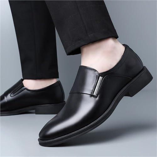 Business Formal Shoes for Men Hasp Slip On Leather Oxfords Loafers Dress Footwear2