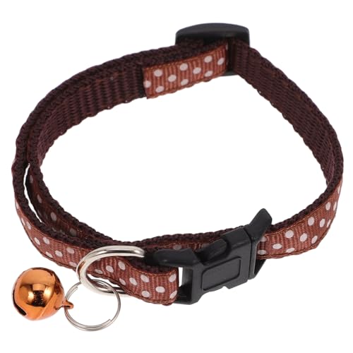 NOLITOY Jingle Bell Dog Collar with Dots Pet Collar for Cats Lightweight Adjustable Length