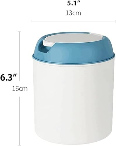 Miniatura 2 de Botes de basura para encimera, mini papelera con tapa, soporte para maquillaje, tocador, baño, cocina, automóvil, escritorio, oficina, cesta de