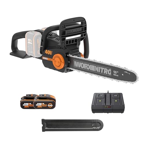 WORX WG385E Elettrosega Nitro a batteria 40V | PowerShare | Include 2 batterie da 2 Ah e caricatore...