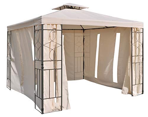 habeig Pavillon Seitenteile mit Fenster & Reißverschluß an jeder Seite Pavillion 4Stück (Beige #34)