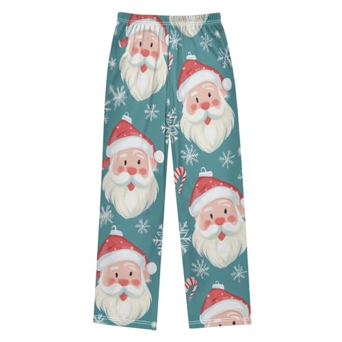 ZZXXB Santa Claus Candy Cane Boys Long Pants Soft Trousers Elastic Waist Kids Lounge Bottoms with Pockets S-XL2