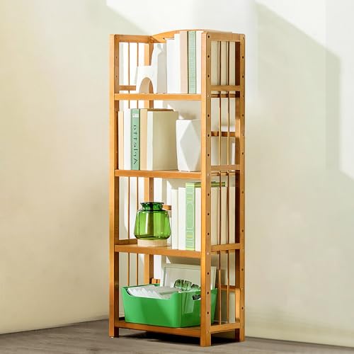 本棚 大容量 おしゃれ ラック 竹製 オープンラック コミックラック 収納棚 スリム A4対応 絵本棚 漫画 教科書 文庫本 棚板可動 ナチュラル おしゃれ キッチン収納 (Color : Classic style, Size : 4-layer 70c