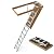 Aluminum Attic Ladder Retractable Loft Stairs Household Folding Manual Lifting, for 7'8"-10'3" Ceiling Height, 22 1/2" x 54", 375 lbs Capacity