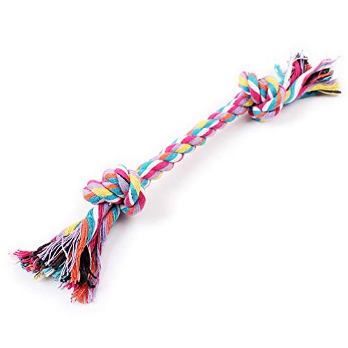 Livecitys Chiot Chien À Mâcher Jouets Chien Jouet Interactif Noeud Robuste Portable Tressé Os Corde Pet Molaire Jouet pour La Maison Cover
