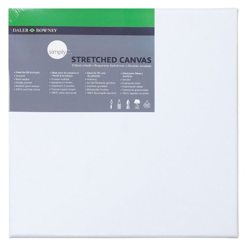 Daler Rowney – Blank artisti piatto Cavas – da dipingere (280g/m²) – diverse misure disponibili, Cotone, White, 100x100 cm