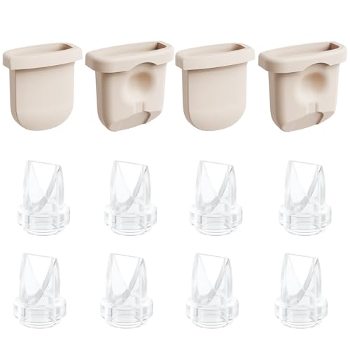 Image of 12pcs Breast Pump Parts, 8pcs Duckbill Valves and 4pcs Silicone Diaphragm Compatible with eufy S1 Pro/S1/E10/E20 Wearable Breast Pump, Replace for eufy Pump Parts, Not Original Parts