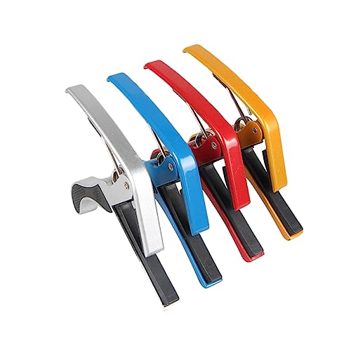 STOBOK 4個 フォーク ギター チューナー ウクレレ ギター カポ ギター ナット エレキ ギター バンジョー クリップ ギター ラック ギター アコースティック ギター ボリュ