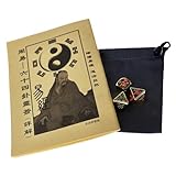 易占サイコロ 八面体 ダイス2個 六面体 ダイス1個 セット 易占 占い用品 儒教 八卦 風水用品 易経骰子 ゴールド 詳解書付・専用巾着袋付 フルセット