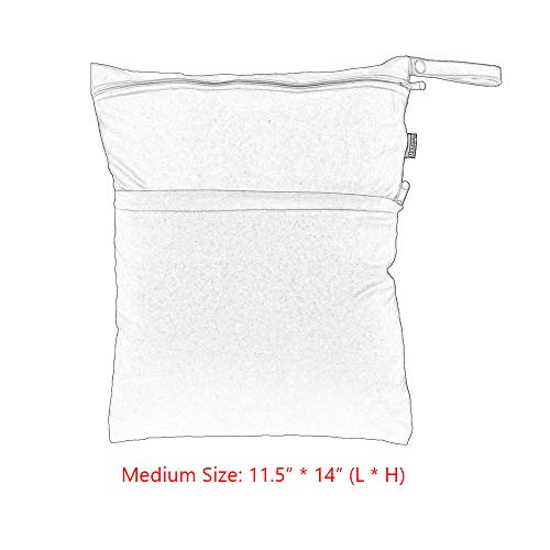 image for Damero 2 Pack Travel Wet Dry Bag Organizer with 2 Pockets and Handle f