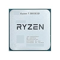 CPU Ryzen 7 5800X3D R7 5800X3D 3,4 GHz 8-Kern 16-Thread CPU Prozessor 7NM L3=96M 100-000000651 Sockel AM4 Versiegelt, Aber ohne Lüfter Hochwertige, leistungsstarke Computerzubehör