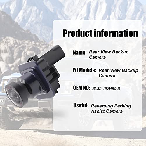 Image of Rearview Mirror Reverse Parking Assist Camera Compatible with Ford F150 2010-2014 Mustang 2015-2020 Lincoln MKC 2015-2019 Rearview Mirror Assist Camera OE Number BL3Z-19G490-B