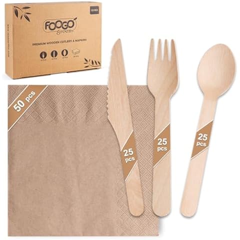 Couverts jetables en bois FOOGO Green Cover