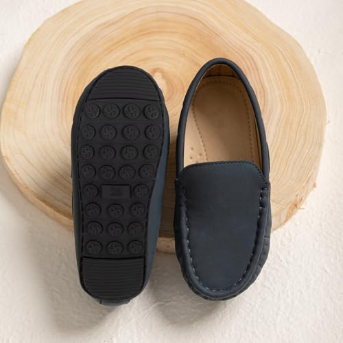 Boys Loafers, Soft Slip-On Moccasin Oxford Shoes for Toddler/Little Kids, Casual Boat Shoes for School Uniforms and Everyday Wear4