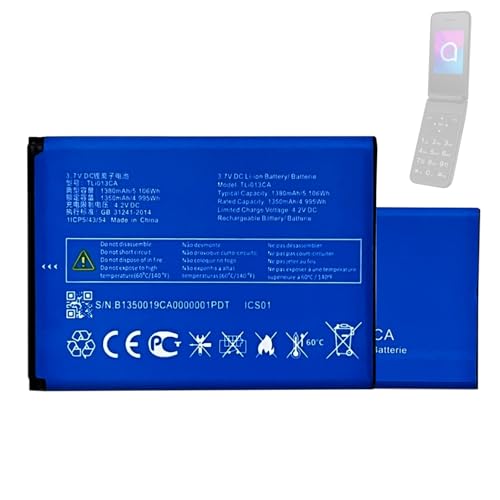 HIGHAKKU Batterie de rechange TLi013CA compatible avec Al-Catel OneTouch 3082X, OT-3082 Mobile Phone
