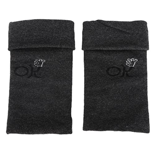 Gants sans doigts d'hiver, gants de sport de travail tricotés mitaines de protection des poignets bleu marine Cover