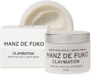 Hanz de Fuko Claymation- Premium Mens Hair Styling Clay with Matte Finish (2 oz) Cruelty Free