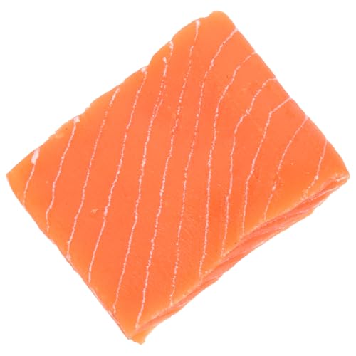 Beaupretty 大号リアル人工鮭模型 食品ディスプレイ用リアルな三文魚フィギュア キッチン飾り 撮影小道具 食品シミュレーション
