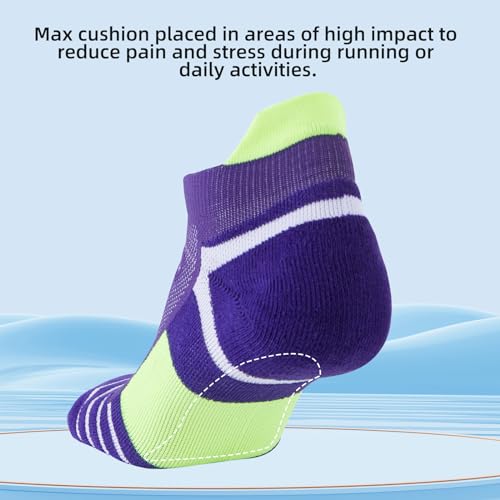 Kodal Copper Cushioned Athletic Ankle Socks, Low Cut Training Socks, Odor Free, Moisture Wicking, Arch Compression (5 Pairs)4