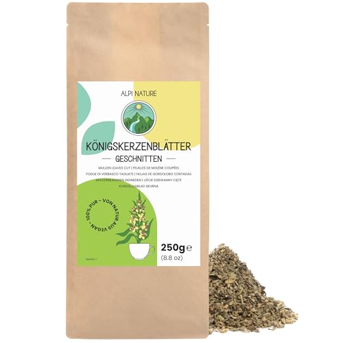Alpi Nature Königskerze Tee 250g Mullein Königskerzenblätter geschnitten Königskerze Blätter