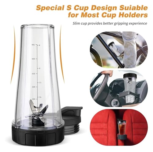 Repuestos de licuadora, vaso y tapa 24oz compatibles SS101 miniatura 3