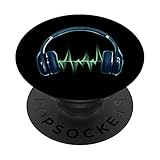 Headphones Soundwaves Disc Jockey EDM Earphones DJ PopSockets Swappable PopGrip