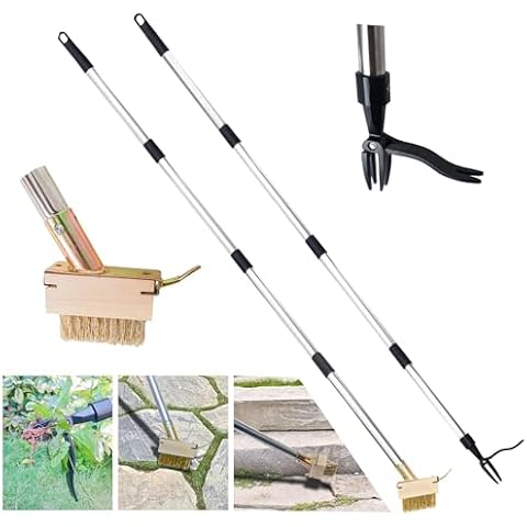 58'' Weed Puller Stand-up Weeder Tool & Crack Weeder for Lawn/Yard & Garden with Long Metal Handle Weed Remove Tool ，Without Pulling, Bending, or Kneeling Cover