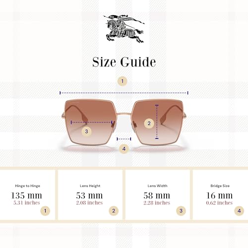 BURBERRY Daphne BE3133 Square Sunglasses for Women +BUNDLE with ACCESSORY EYEWEAR KIT3