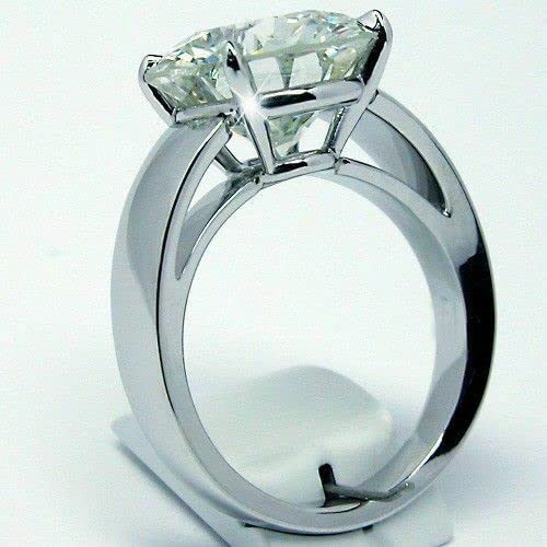 Miniatura 2 de Ssjewel 3 Ct Round Diamond Solitaire Men's Engagement Ring 14K White Gold Finish Wedding Ring Art Deco Aesthetic Ring Gift For Him