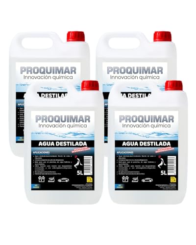 Proquimar Agua Destilada Desionizada 5 litros – Pura y Libre de Impurezas – Ideal para Planchas, Baterías, Humidificadores y Laboratorios (3)