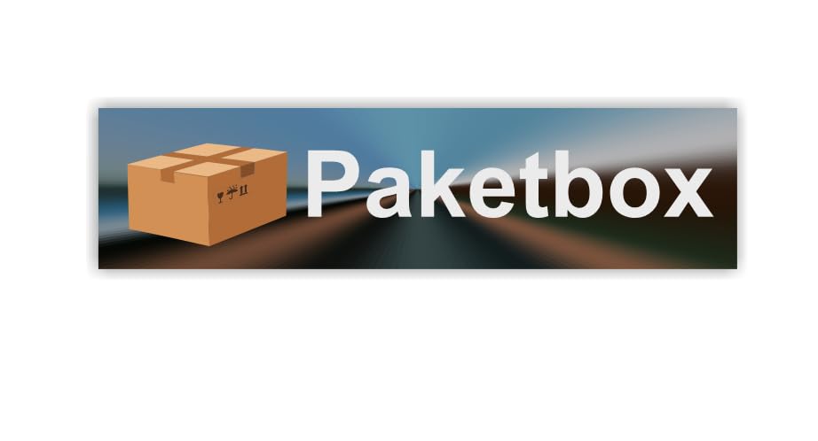 Parcel Box Sticker, Labelling for Your Parcel Box (RPMw9) No. 4 Blue Brown Narrow 15 cm Length