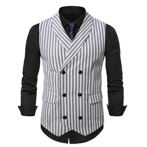 Double Breasted Vest Men Vintage Tuxedo Business Casual Dress Suit Vests Classic Herringbone Prom Outfits Work Vest4