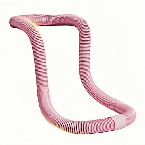 ATOOKY 持ち運びに便利なソフトフラフープ。スリミング、お腹周りの引き締め、お腹痩せに。折りたたみ式のソフトスプリングで減量をサポート。脂肪燃焼、筋力強化、ボディシェイプ(ウエスト、背中、脚、胸)に。室内や公園での使用に最適です。男女兼用。 (ピンクス