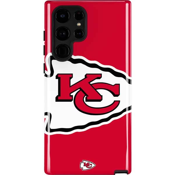 Skinit Pro Phone Case Compatible with Galaxy S22 Ultra - Officially Licensed NFL Kansas City Chiefs Large Logo Design
