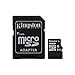 Price comparison product image Kingston microSDHC SDC4/16GB Class 4 Flash Card + SD Adapter, Black