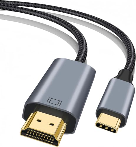 USB Type-C HDMI �ϊ��P�[�u�� hdmi type-c �ϊ� 2M 4K �^�C�vC HDMI �ϊ��P�[�u�� �P�����ʐM �f���o�� �g�щ�ʂ��e���r�ɉf�� �Ή� Phone16/15/Mc-Book Pro/iMac/XPS 15/Galaxy