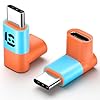 JSAUX Adaptador USB C a USB C de 90 grados, paquete de 2 unidades, 100 W y 40 Gbps de transferencia de datos de ángulo recto tipo C adaptador para Steam Deck, Nintendo Switch 2, ROG Ally, iPhone 15/16